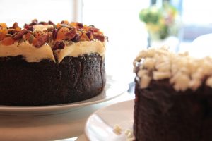 Carrot and choclate ganache cakes