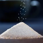 pile of white sugar