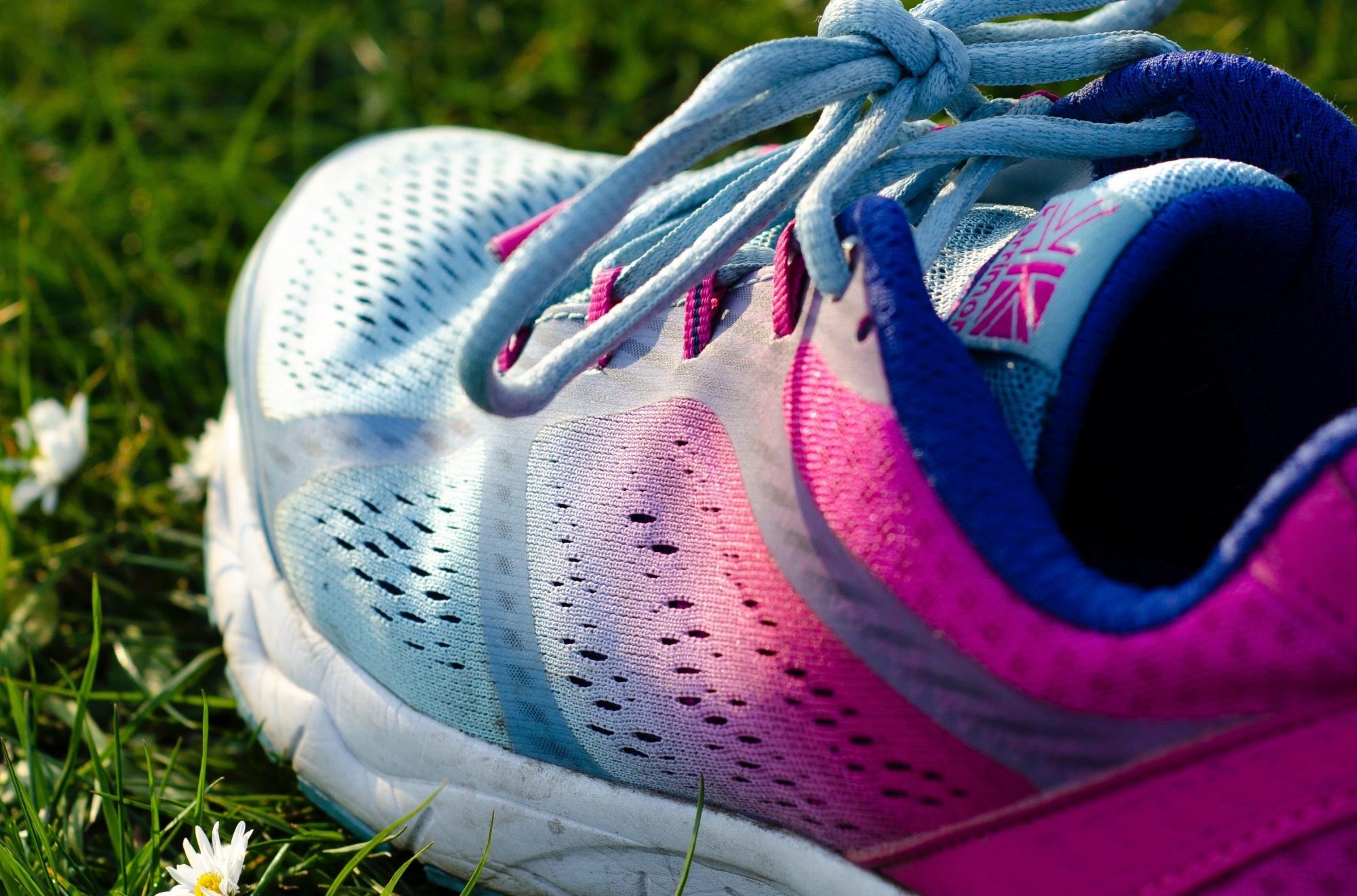 Pink and blue trainer